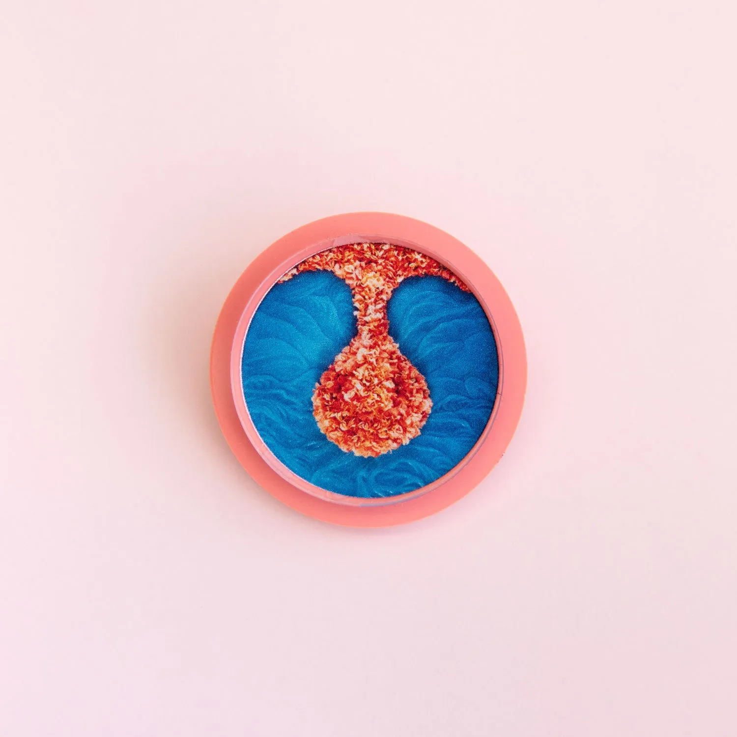 Tatty Devine X Helen Chadwick Wreaths To Pleasure Brooch Teal and Coral