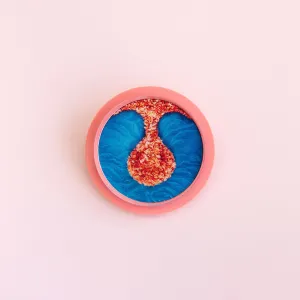 Tatty Devine X Helen Chadwick Wreaths To Pleasure Brooch Teal and Coral