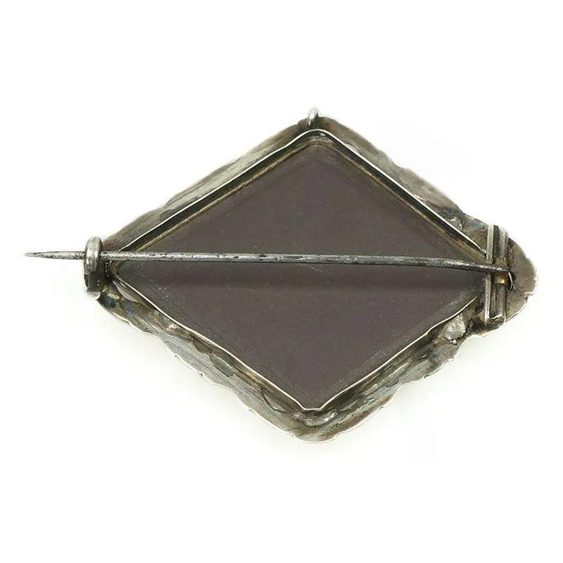 Victorian Silver Scottish Granite Brooch