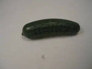 Vintage Heinz Green Pickle Advertising Brooch, 1.25" long