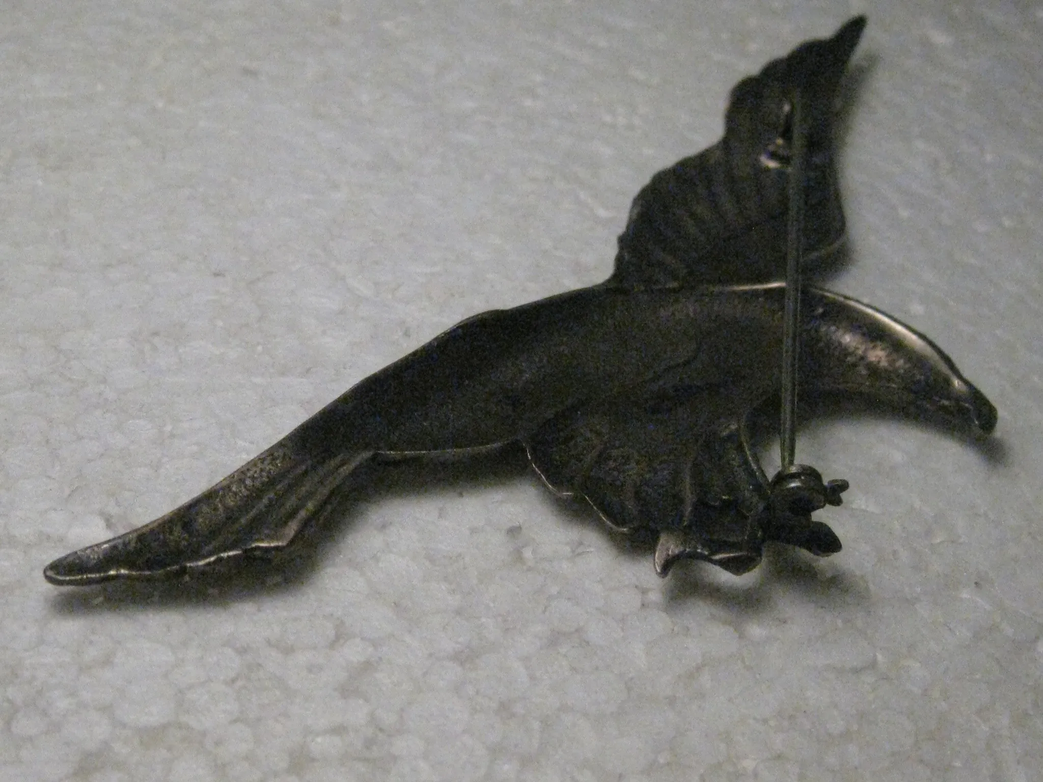 Vintage Sterling Silver Bird of Prey Brooch, 4.25", 19.21 gr. Mid-Century