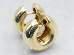 Wide Huggie Hoop Earrings
