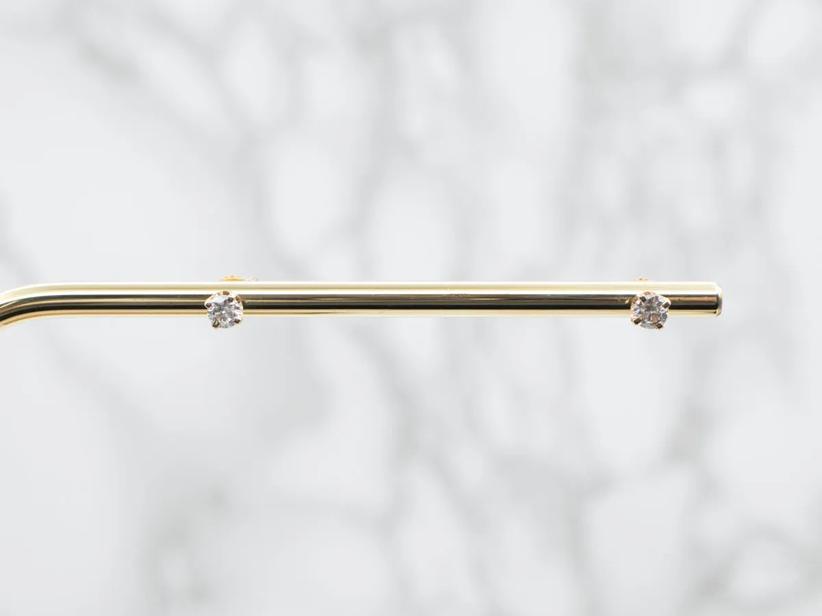 Yellow Gold Diamond Stud Earrings