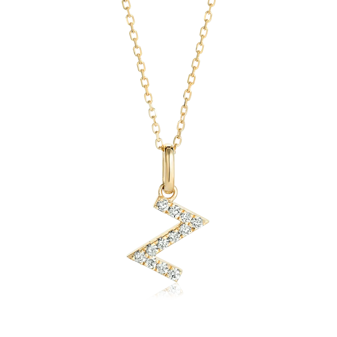 Z Letter Pendant Yellow Gold